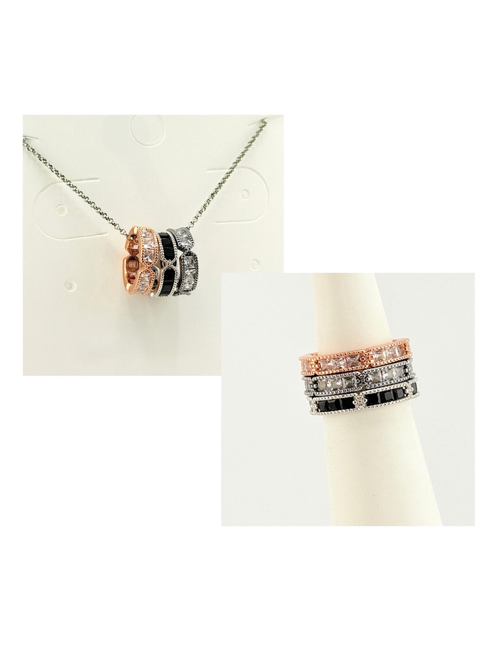 Bomb Party Farmhouse Unicorn Ring Sz 8 & Necklace Rbp4927 & Rbp7057 Retro Htf